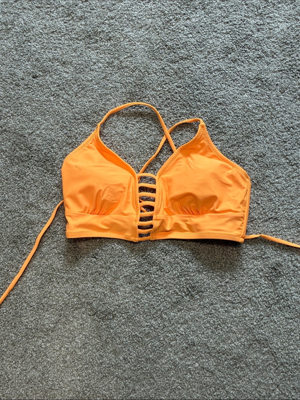 Strappy Orange Bikini Top